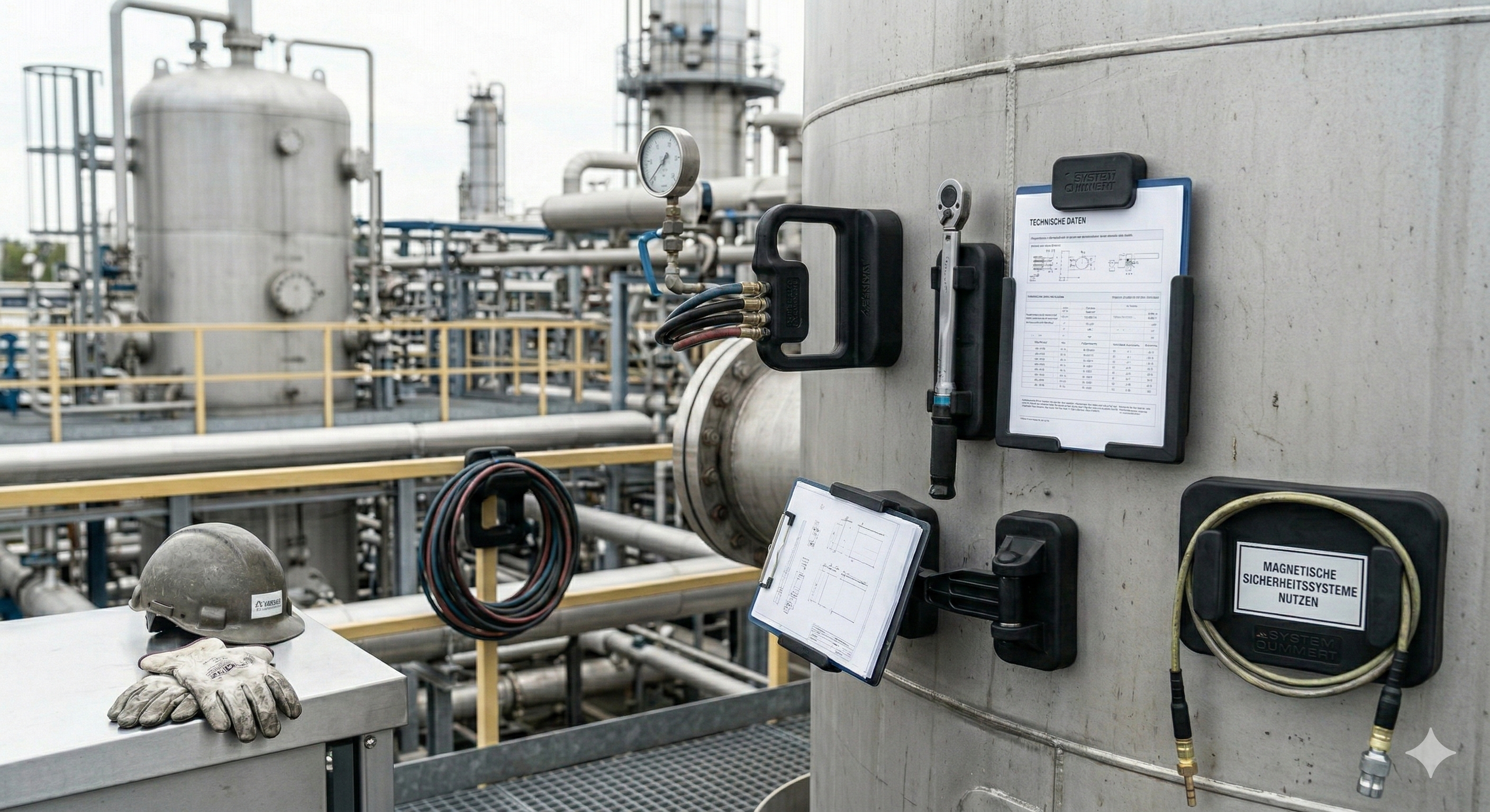 Öl- und Gasindustrie Sicherer Apparatebau durch gummierte Magnetsysteme
